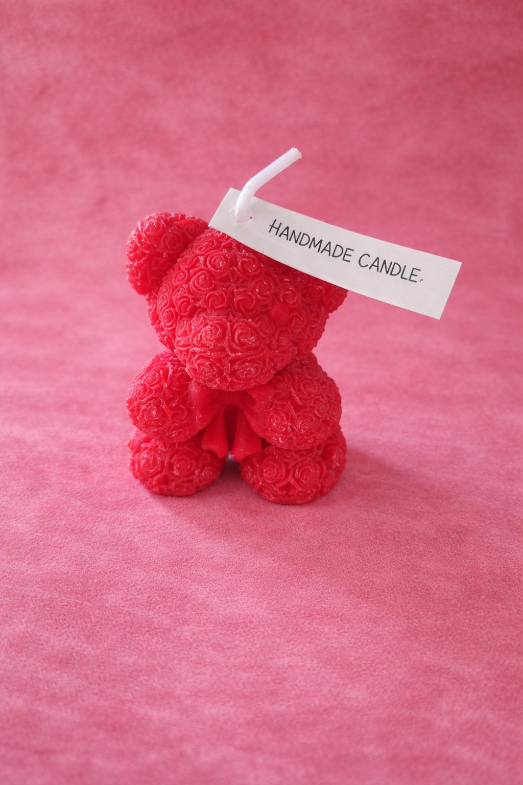 🕯️ Handmade Teddy Candle Rosenbär Kerze