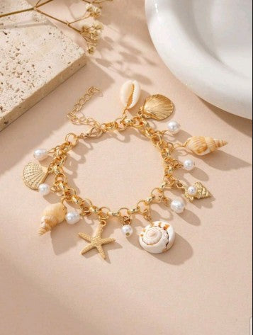🐚Ocean Charm Armband Sommerliche Eleganz am Handgelenk