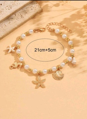 ✨Pearl Ocean Fußkettchen Eleganz trifft Sommerfeeling