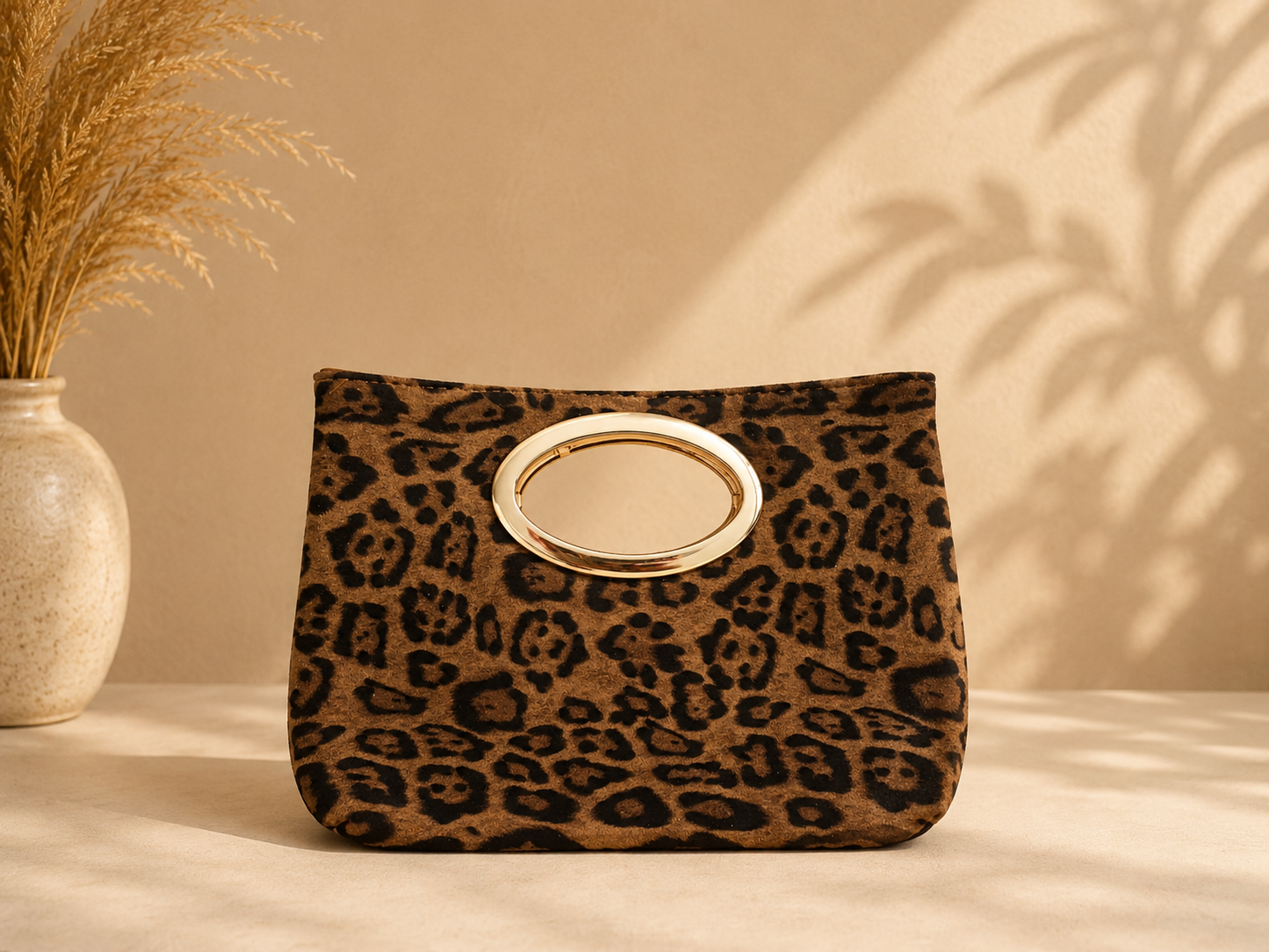 🩷Boho Clutch mit Goldgriff stilvoll & praktisch