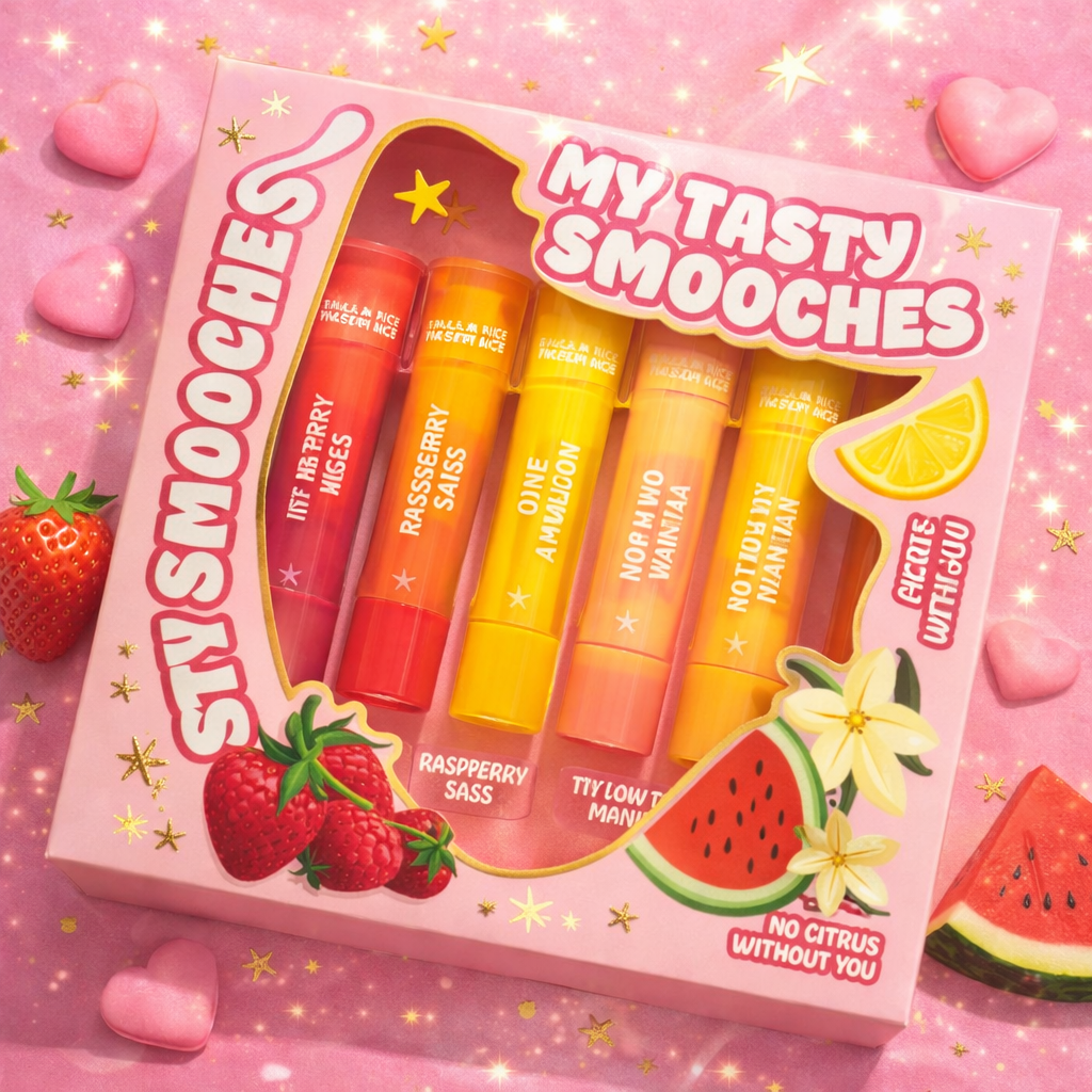 💋 My Tasty Smooches Fruity Lip Balm Set