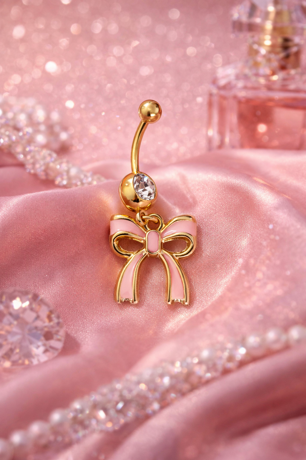 🎀 Bauchnabelpiercing (Pink Bow)