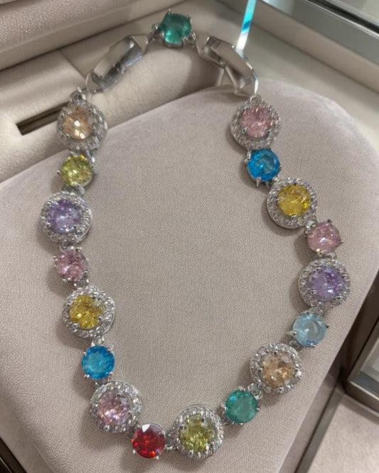 💎Elegantes Multicolor-Armband mit Zirkonia – Für zeitlose Schönheit und besondere Momente