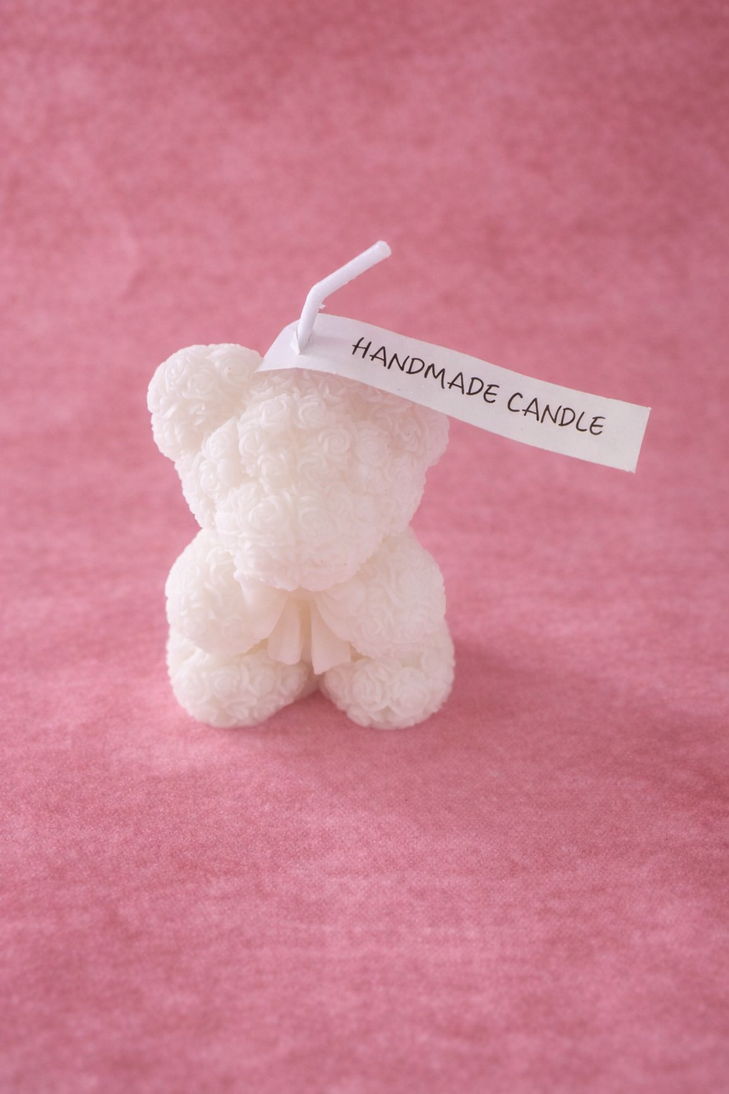 🕯️ Handmade Teddy Candle Rosenbär Kerze
