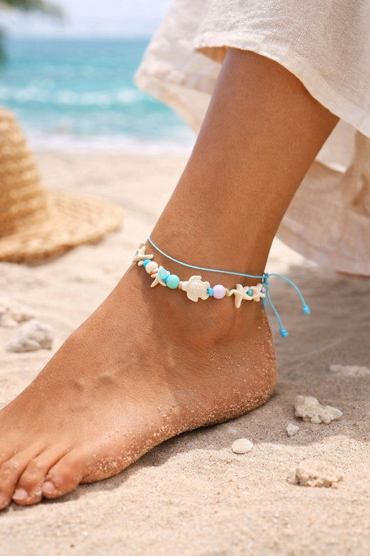 🌊 Sommerliche Fußkette „Ocean Spirit“