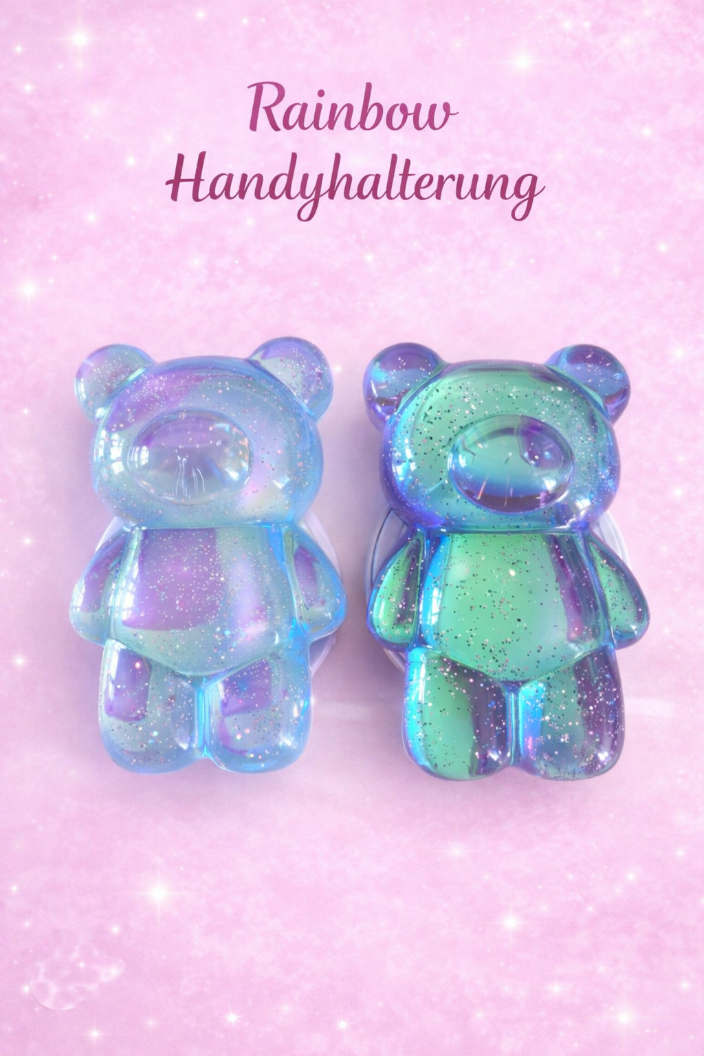 Rainbow Handyhalterung Bär Glitzer Design 🌈✨