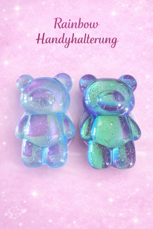 Rainbow Handyhalterung Bär Glitzer Design 🌈✨