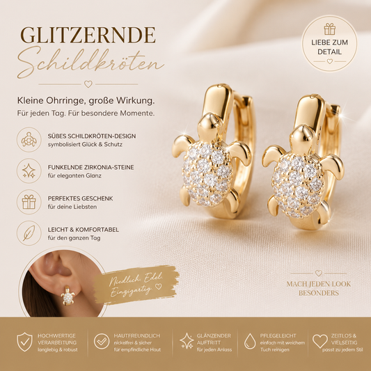 🐢 Glitzernde Schildkröten Ohrringe ✨
