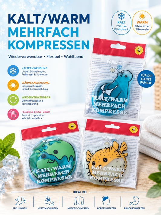 🌍❄️☀️ WUNDmed Kalt/Warm Mehrfachkompresse