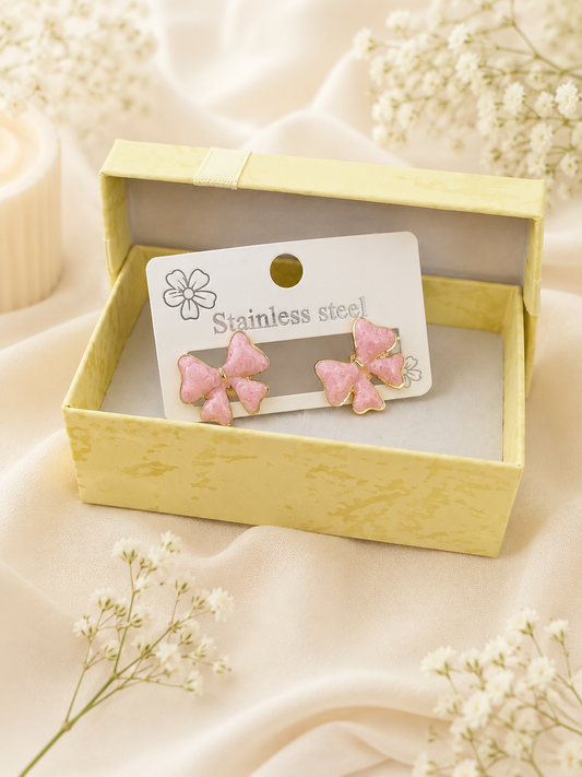🌸 Blütenohrstecker aus Edelstahl  Rosa Eleganz 🌸