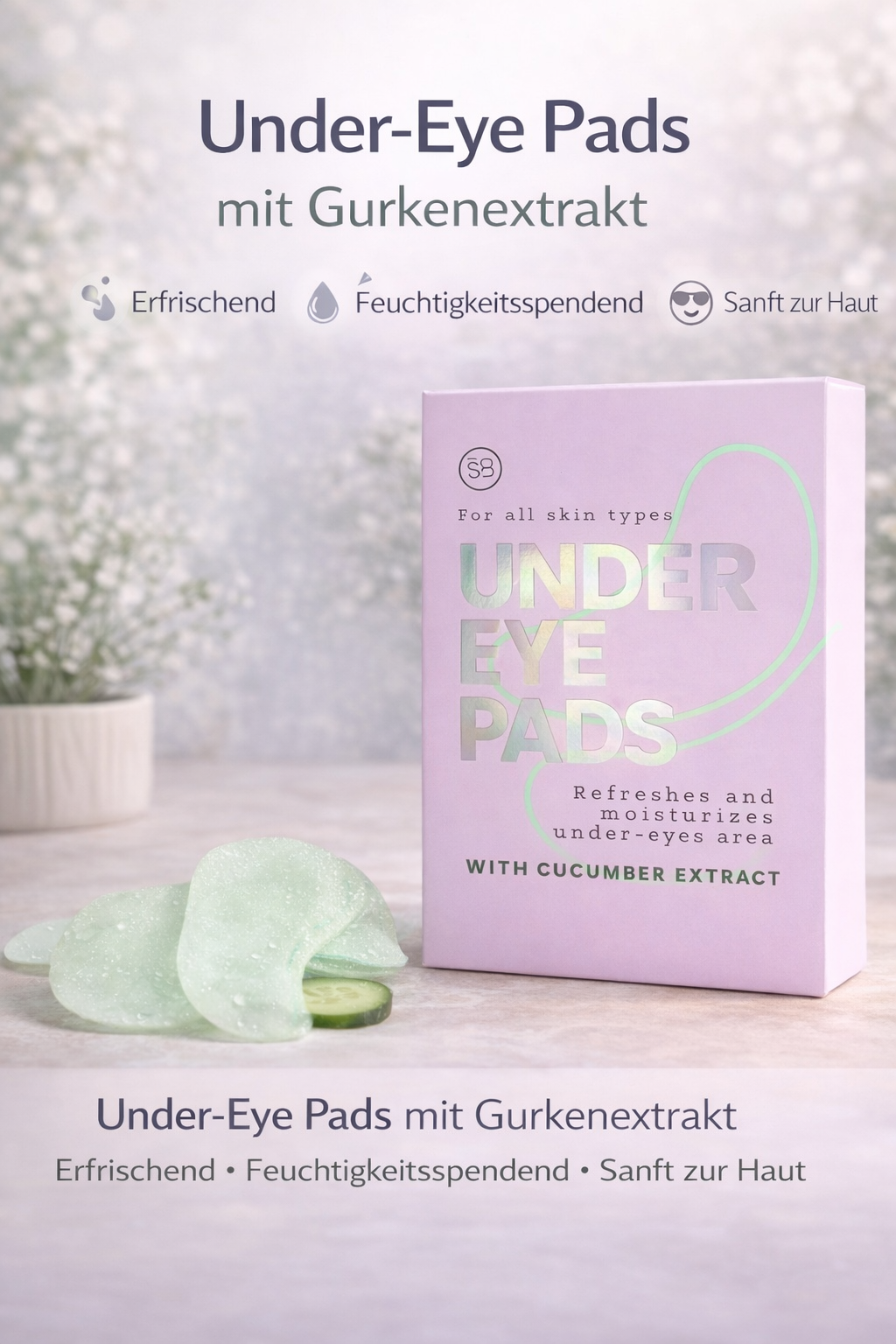 👁️ Under-Eye Pads mit Gurkenextrakt – 4er Set