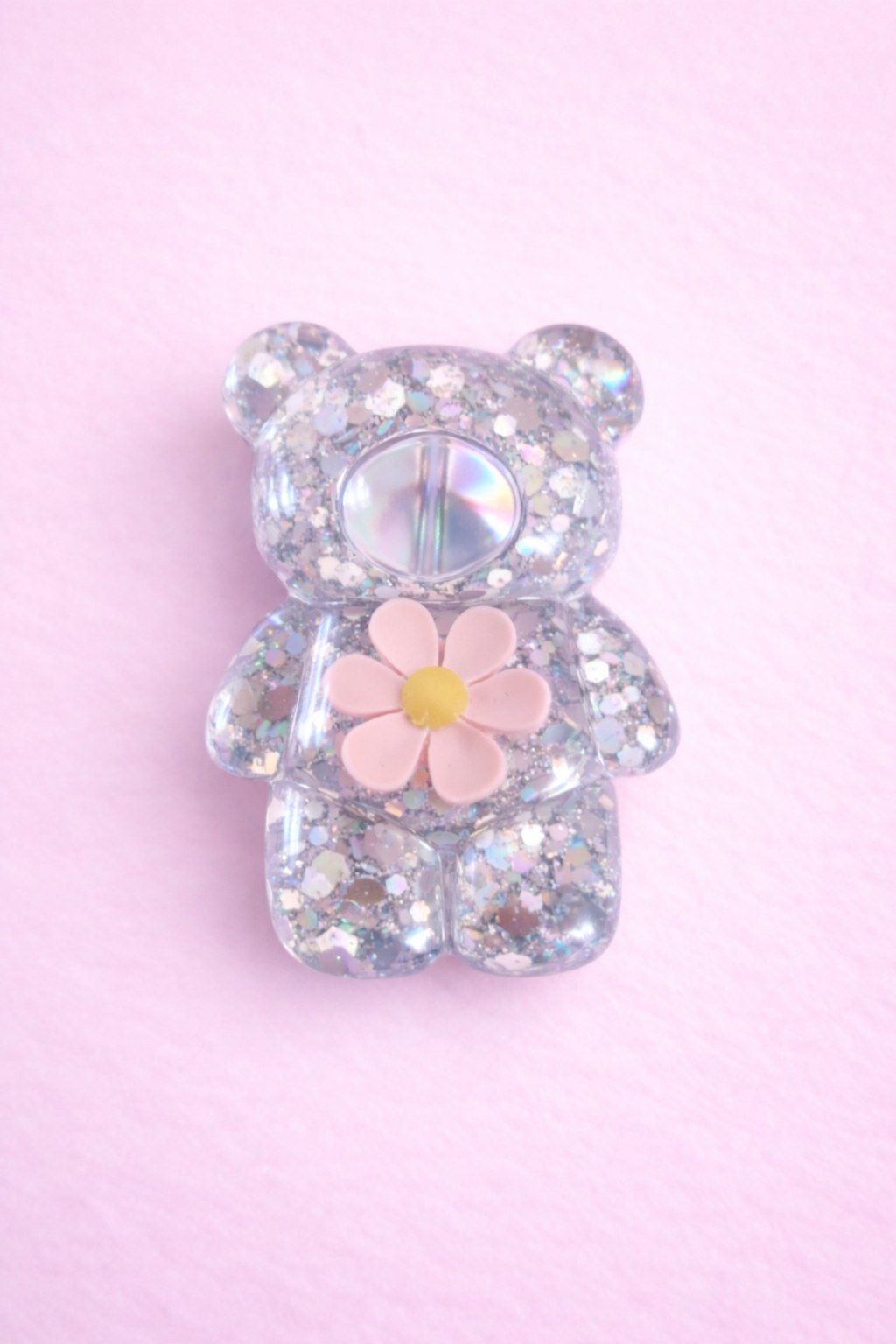 Handyhalterung Bär mit Glitzer & Blume ✨🌸