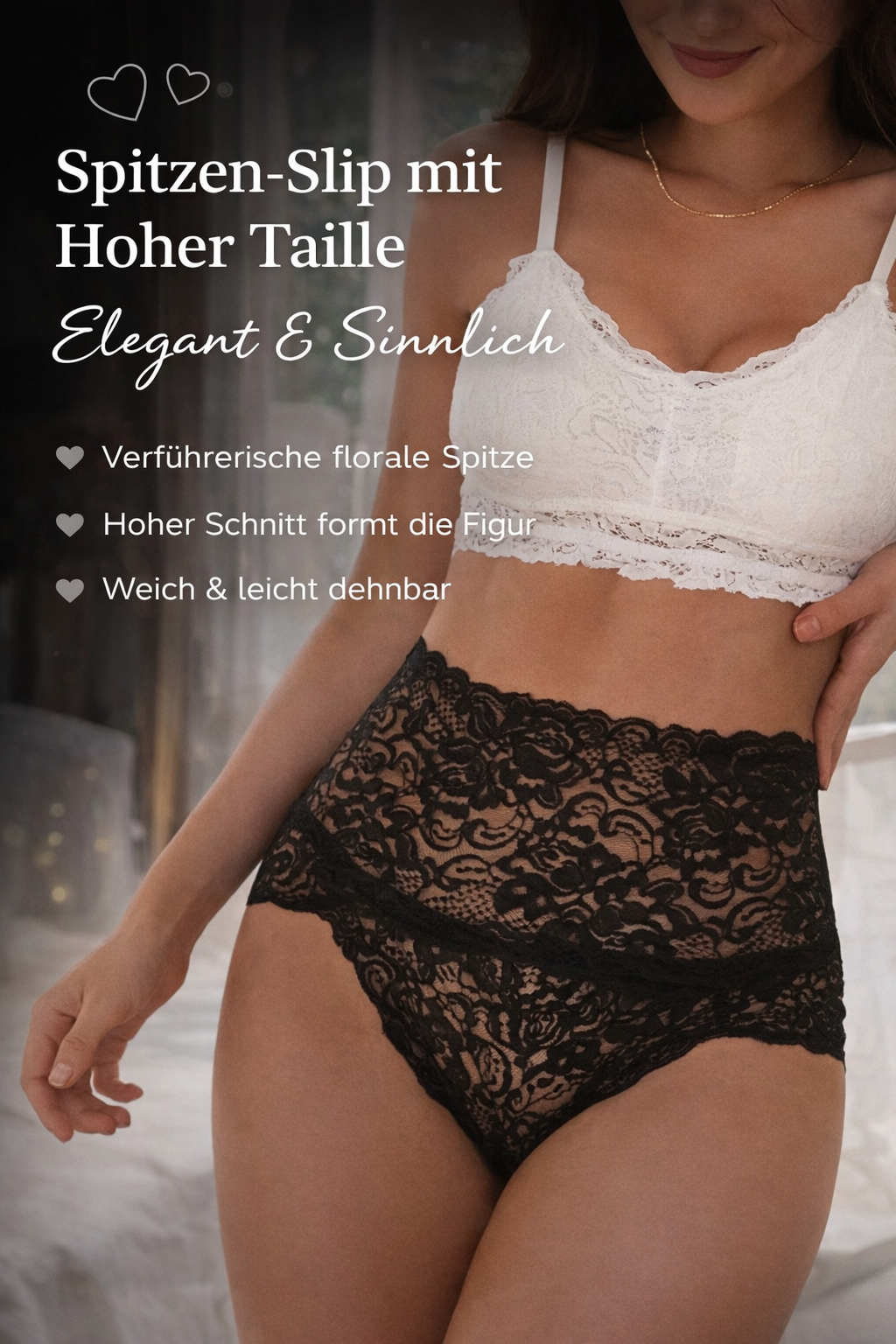 🖤 Spitzen-Slip mit hoher Taille – Elegant & Sinnlich 🖤