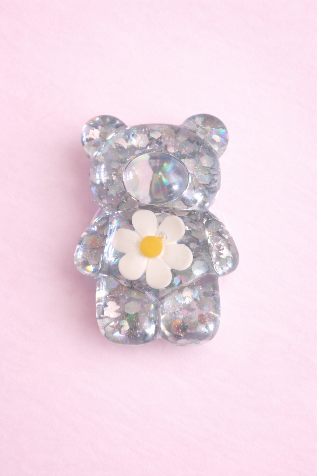 Handyhalterung Bär mit Glitzer & Blume ✨🌸