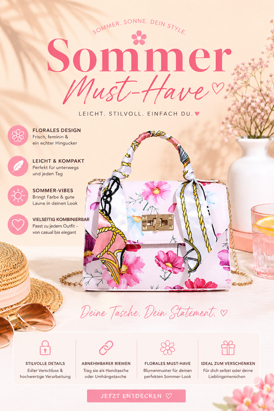 Florale Sommer Must-Have Tasche 🌸