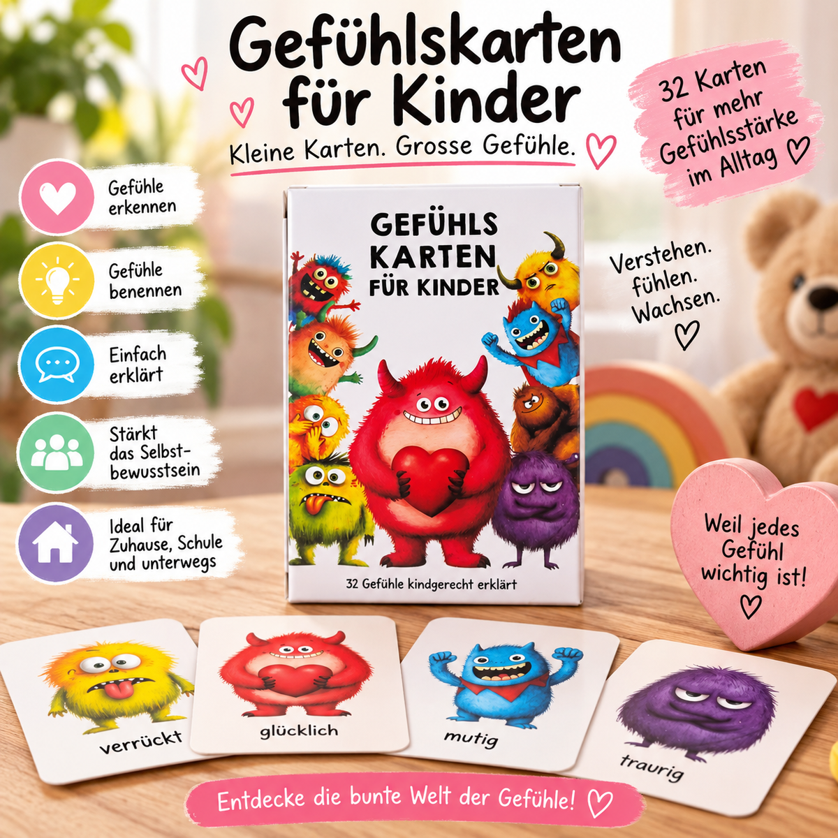 Gefühlskarten für Kinder