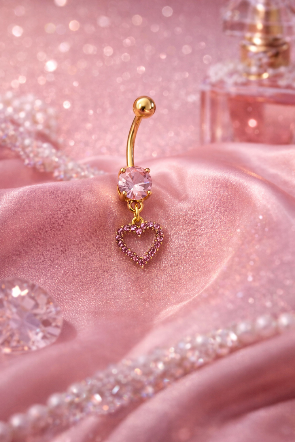 💗  Bauchnabelpiercing (Pink Heart)