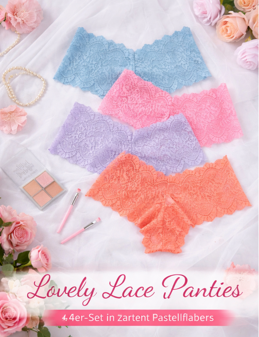 💕 Spitzen-Slip Set – Elegant & Komfortabel (4-teilig)