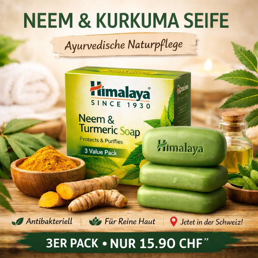🛍️ 🌿 Himalaya Neem & Kurkuma Seife (3er Pack)