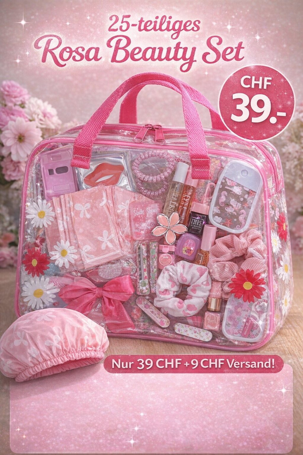 🌸 25-teiliges Rosa Beauty Set 🌸